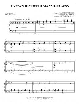 page one of Crown Him With Many Crowns (Piano Solo)
