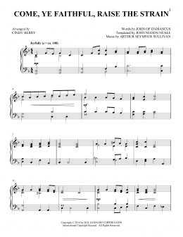 page one of Come, Ye Faithful, Raise The Strain (Piano Solo)