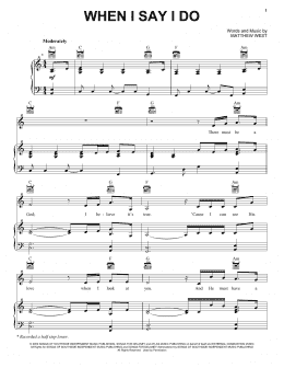 page one of When I Say I Do (Piano, Vocal & Guitar Chords (Right-Hand Melody))