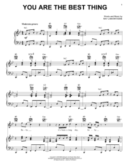 page one of You Are The Best Thing (Piano, Vocal & Guitar Chords (Right-Hand Melody))