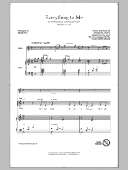 page one of Everything To Me (Choir)