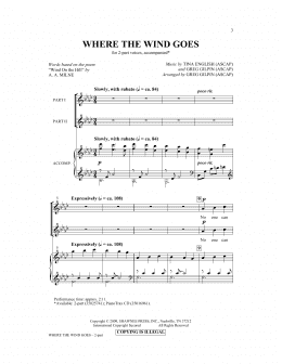 page one of Where The Wind Goes (2-Part Choir)