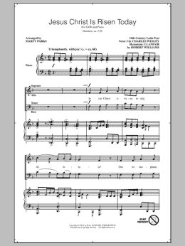 page one of Jesus Christ Is Risen Today (SATB Choir)