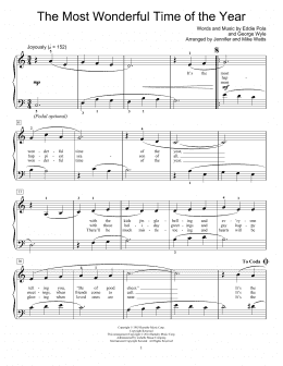 page one of The Most Wonderful Time Of The Year (Educational Piano)