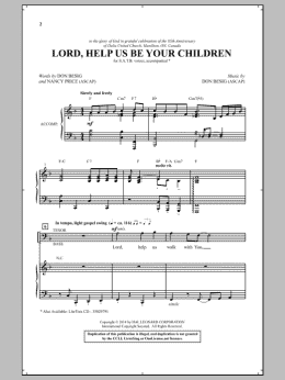page one of Lord, Help Us Be Your Children (SATB Choir)