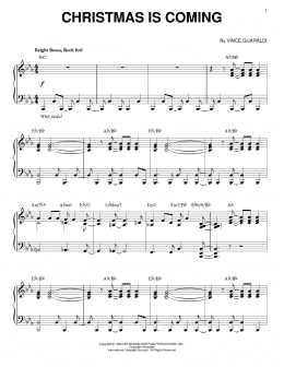 page one of Christmas Is Coming (Piano Solo)