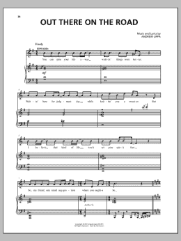 page one of Out There On The Road (Piano, Vocal & Guitar Chords (Right-Hand Melody))
