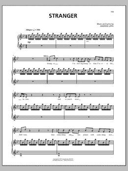 page one of Stranger (Piano, Vocal & Guitar Chords (Right-Hand Melody))