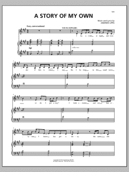 page one of A Story Of My Own (Piano, Vocal & Guitar Chords (Right-Hand Melody))