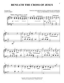 page one of Beneath The Cross Of Jesus (Piano Solo)