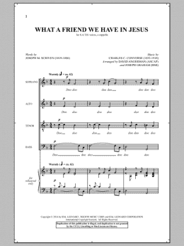page one of What A Friend We Have In Jesus (SATB Choir)