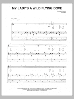 page one of My Lady's A Wild Flying Dove (Guitar Tab)