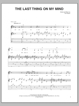 page one of The Last Thing On My Mind (Guitar Tab)