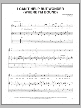 page one of I Can't Help But Wonder (Where I'm Bound) (Guitar Tab)