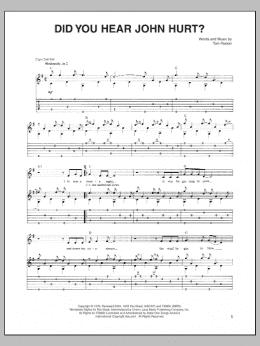 page one of Did You Hear John Hurt? (Guitar Tab)