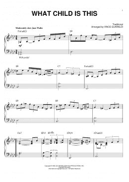 page one of What Child Is This (Piano Solo)