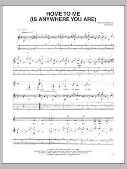 page one of Home To Me (Is Anywhere You Are) (Guitar Tab)