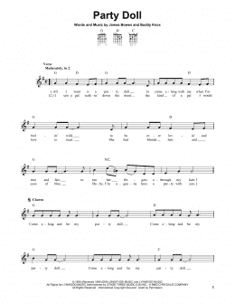 page one of Party Doll (Easy Guitar)