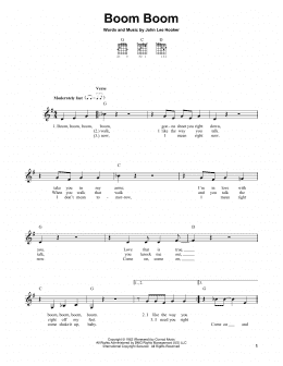 page one of Boom Boom (Easy Guitar)