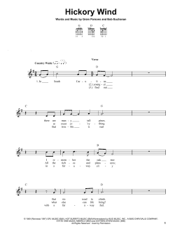 page one of Hickory Wind (Easy Guitar)