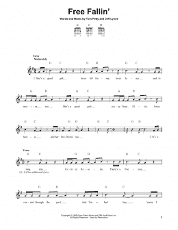 page one of Free Fallin' (Easy Guitar)