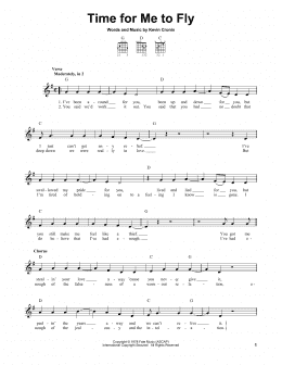 page one of Time For Me To Fly (Easy Guitar)
