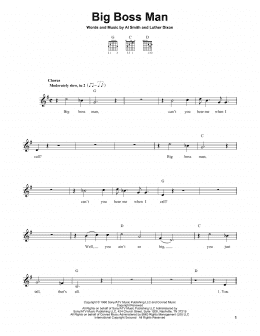 page one of Big Boss Man (Easy Guitar)