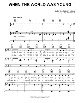 page one of When The World Was Young (Piano, Vocal & Guitar Chords (Right-Hand Melody))