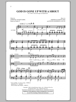 page one of God Is Gone Up With A Shout (TTBB Choir)