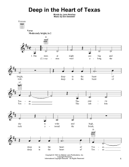 page one of Deep In The Heart Of Texas (Ukulele)