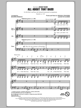 page one of All About That Bass (SSA Choir)