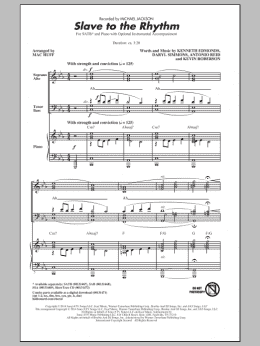 page one of Slave To The Rhythm (SATB Choir)