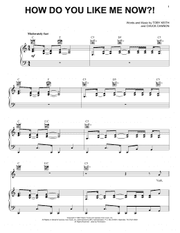 page one of How Do You Like Me Now?! (Piano, Vocal & Guitar Chords (Right-Hand Melody))