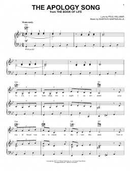 page one of The Apology Song (Piano, Vocal & Guitar Chords (Right-Hand Melody))