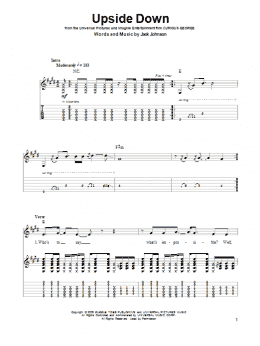 page one of Upside Down (Guitar Tab (Single Guitar))