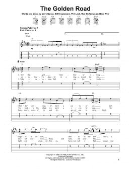 page one of The Golden Road (Easy Guitar Tab)