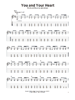 page one of You And Your Heart (Guitar Tab (Single Guitar))
