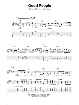 page one of Good People (Guitar Tab (Single Guitar))
