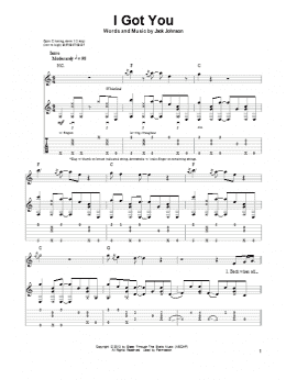 page one of I Got You (Guitar Tab (Single Guitar))
