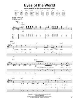 page one of Eyes Of The World (Easy Guitar Tab)