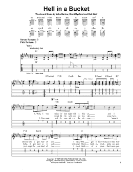 page one of Hell In A Bucket (Easy Guitar Tab)