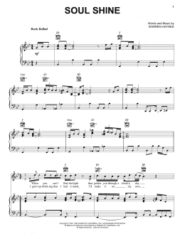 page one of Soul Shine (Piano, Vocal & Guitar Chords (Right-Hand Melody))