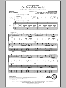 page one of On Top Of The World (2-Part Choir)