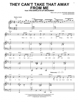 page one of They Can't Take That Away From Me (Piano & Vocal)
