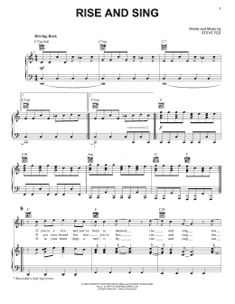 page one of Rise And Sing (Piano, Vocal & Guitar Chords (Right-Hand Melody))