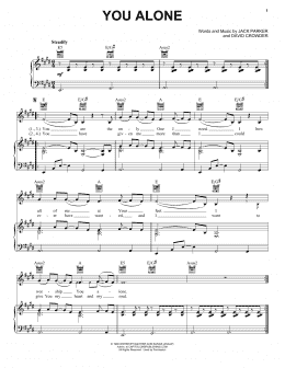 page one of You Alone (Piano, Vocal & Guitar Chords (Right-Hand Melody))