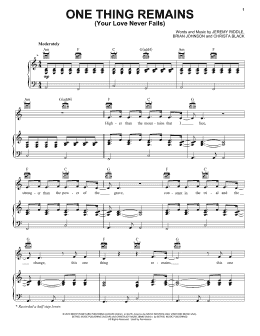 page one of One Thing Remains (Your Love Never Fails) (Piano, Vocal & Guitar Chords (Right-Hand Melody))