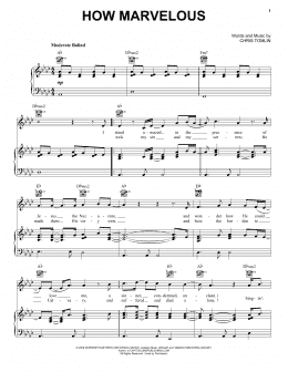 page one of I Stand Amazed (How Marvelous) (Piano, Vocal & Guitar Chords (Right-Hand Melody))