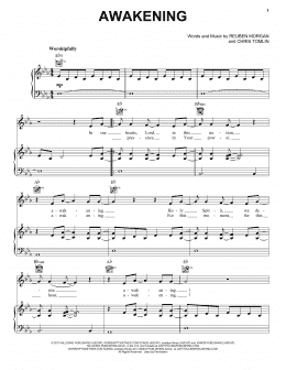page one of Awakening (Piano, Vocal & Guitar Chords (Right-Hand Melody))