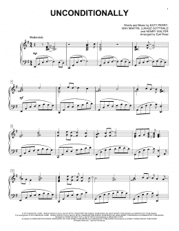 page one of Unconditionally (Piano Solo)